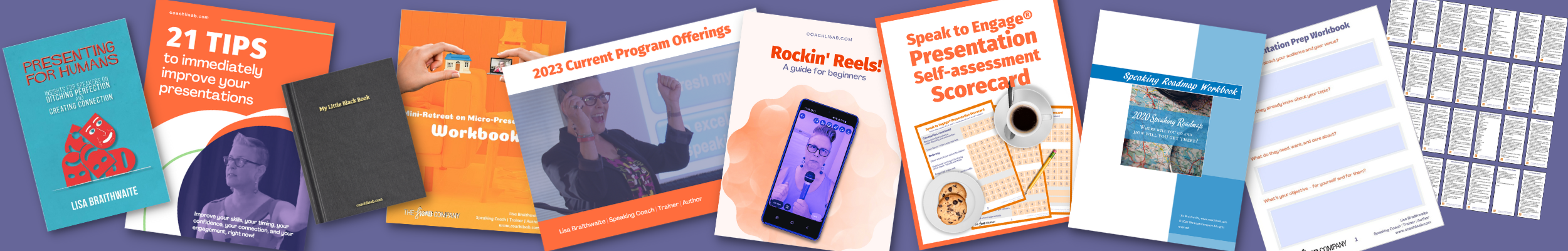 Image of a range of Lisa's products and programs